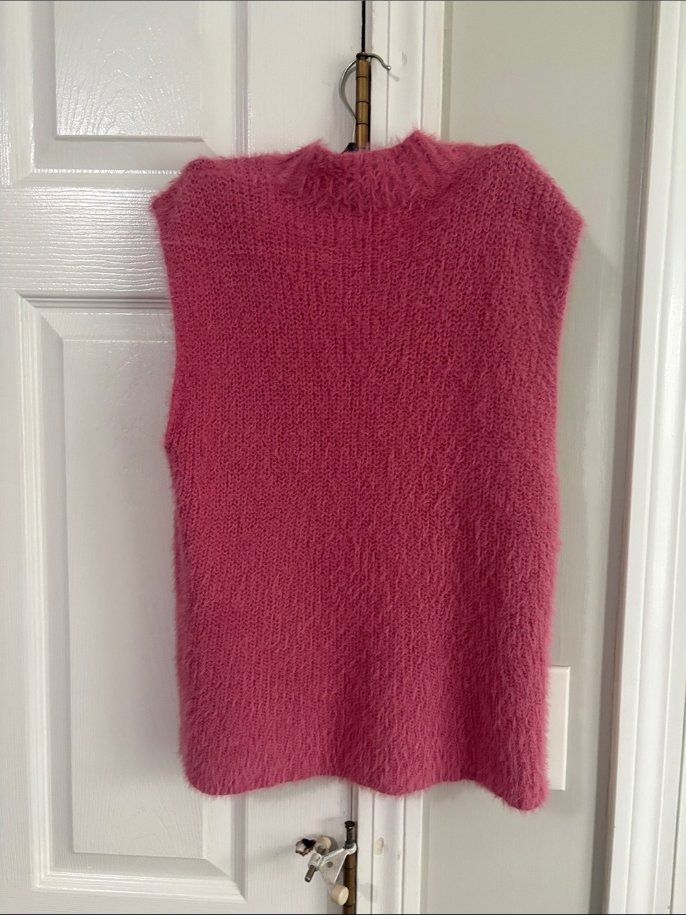 Old Navy Fuzzy Pink Knit Vest
